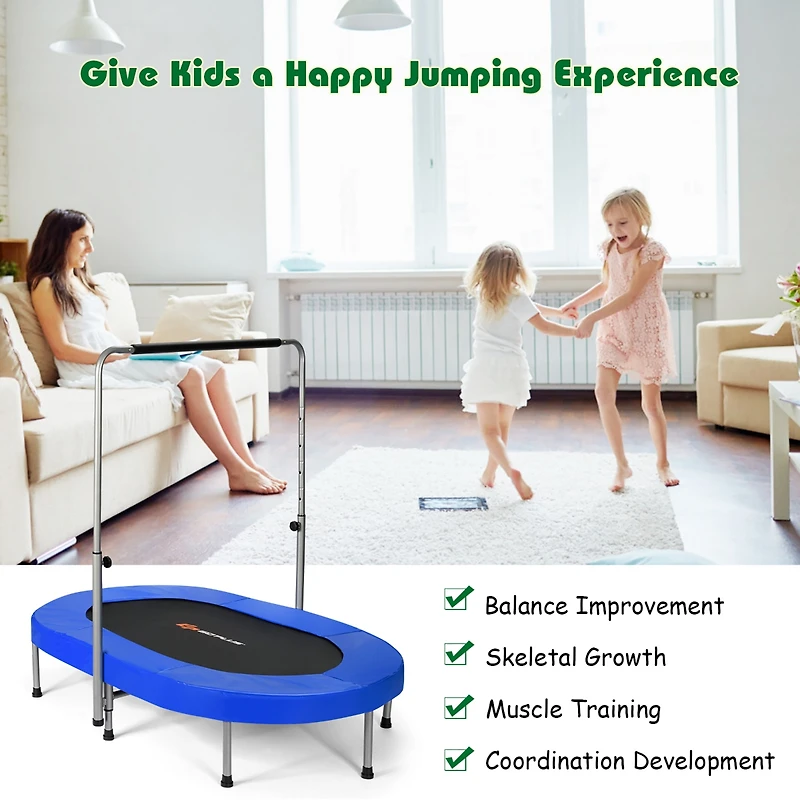 Foldable Trampoline Double Mini Kids Fitness Rebounder
