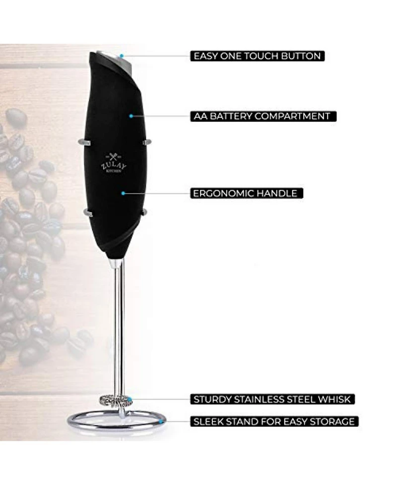 Easy Use Frother Handheld Foam Maker - One Touch Milk