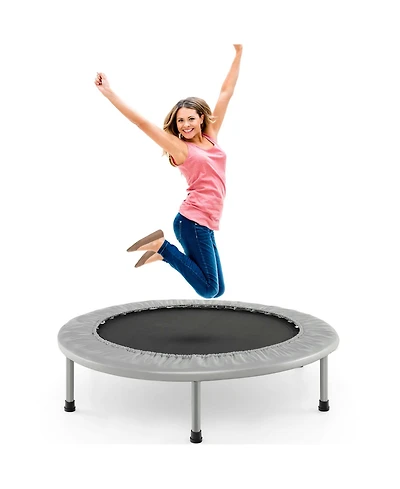 38" Mini Folding Trampoline Portable Recreational Fitness Rebounder