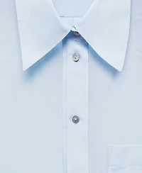 Mango Women's Oversized Silk Cotton Shirt