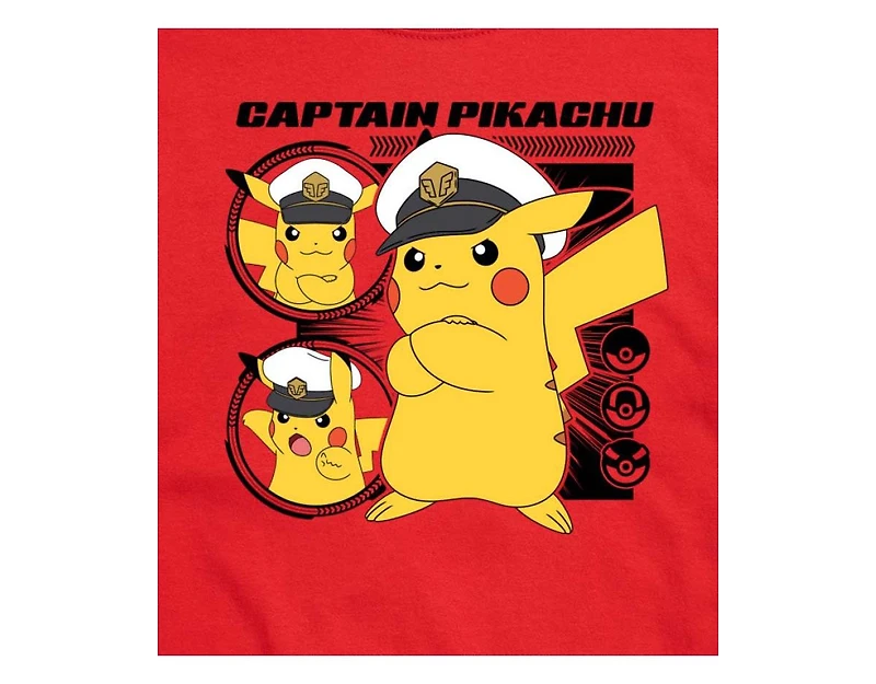 Hybrid Apparel Captain Pikachu Men's Short Sleeve Tee