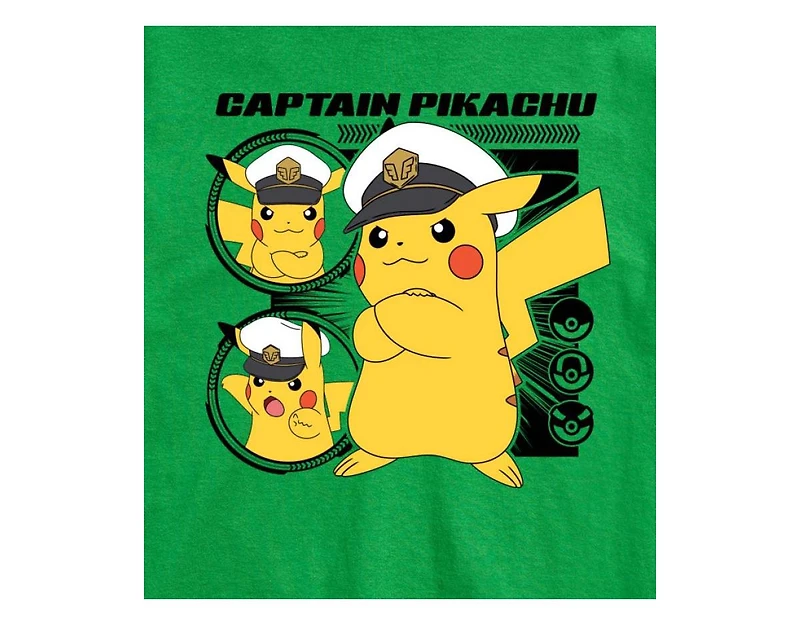 Hybrid Apparel Captain Pikachu Men's Short Sleeve Tee