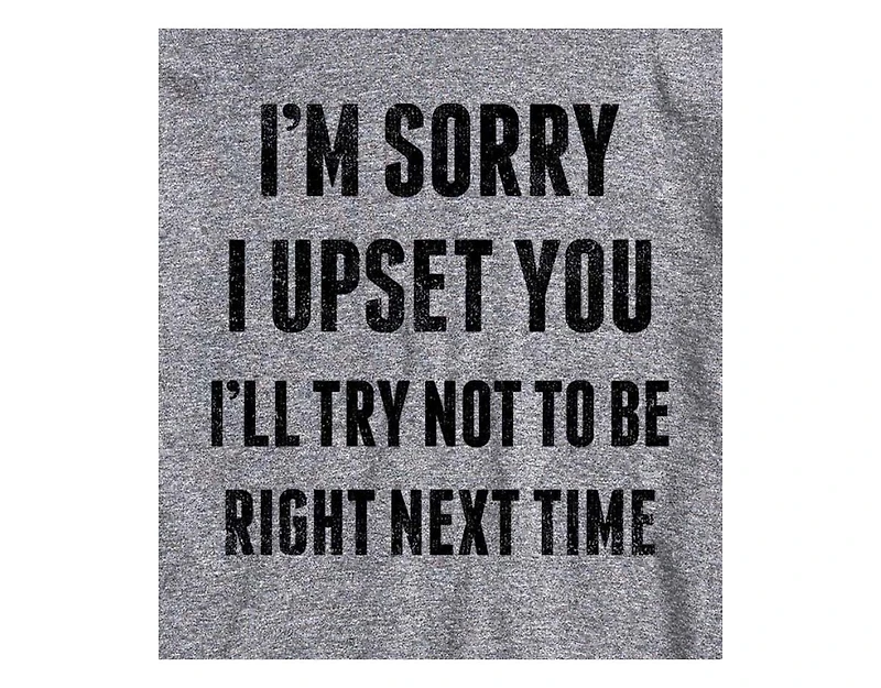Hybrid Apparel Sorry I Upset You Men's Short Sleeve Tee
