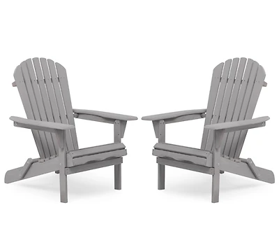 Streamdale Adirondack Folding Lounge Patio Chairs (Set of 2)