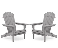 Streamdale Adirondack Folding Lounge Patio Chairs (Set of 2)