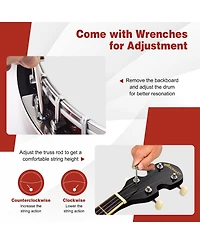 5-String Geared Tunable Banjo with case