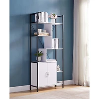 Simplie Fun Bookcase White Black