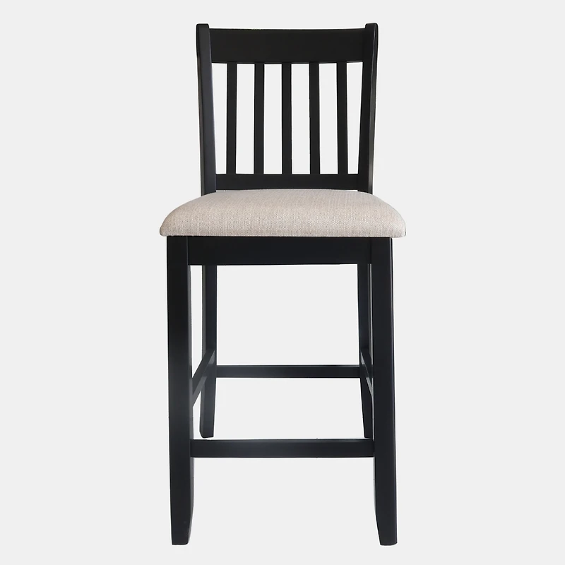 Streamdale Rustic Counter Height Dining Chairs with Foot Support
