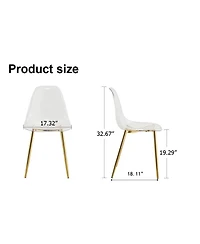 Streamdale Furniture Modern Transparent Dining Chair Set