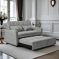 Streamdale Furniture Luxurious Velvet Sofa Bed Perfect for Small Spaces with Easy Assembly