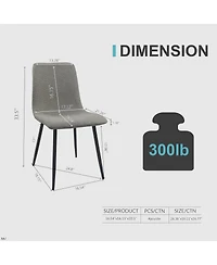 Streamdale Furniture Modern upholstered dining chairs, set of 4