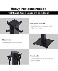 5 Pieces Fireplace Iron Fire Place Tool Set
