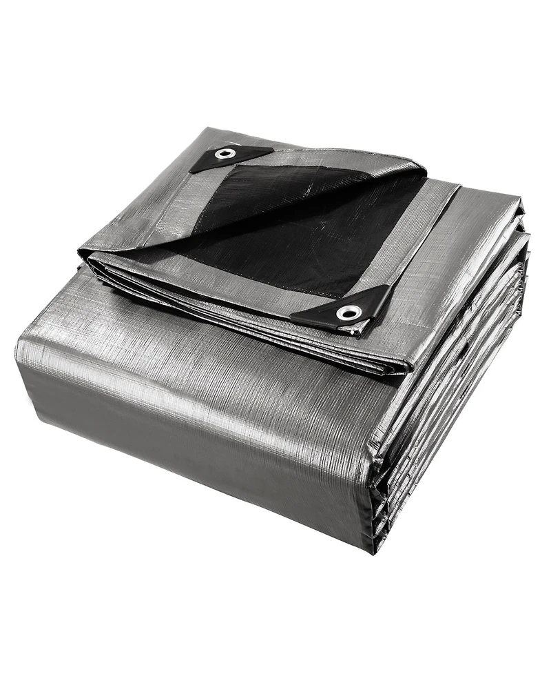 Yescom 40x50 Ft Waterproof Poly Tarp with 25 Ball Bungees Protect Cover 10mil Tarpaulin
