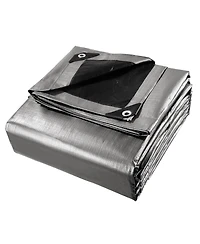 Yescom 40x50 Ft Waterproof Poly Tarp with 25 Ball Bungees Protect Cover 10mil Tarpaulin