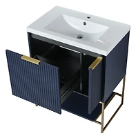 Streamdale 30 Inch Freestanding Bathroom Vanity With Resin Basin, 30x18