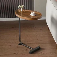 Streamdale Brown Cshaped Side Table, Small Sofa Table For Living Room
