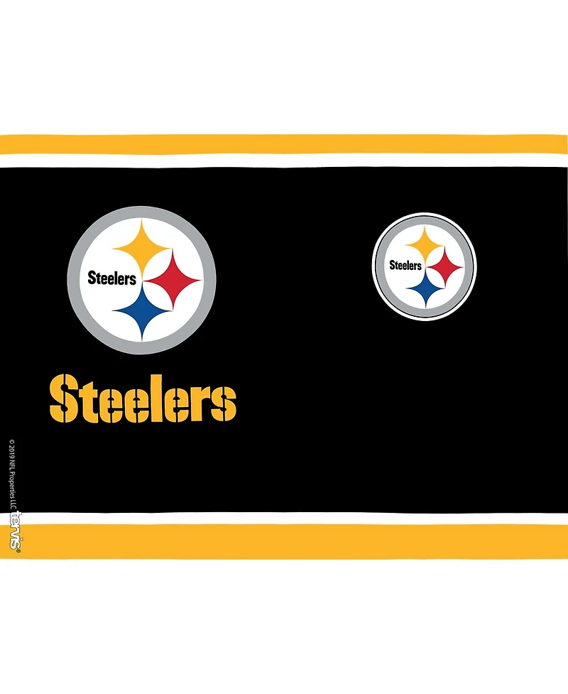 Tervis Nfl Pittsburgh Steelers Touchdown Made in Usa Double Walled Insulated Tumbler Travel Cup Keeps Drinks Cold & Hot, 24oz, Classic