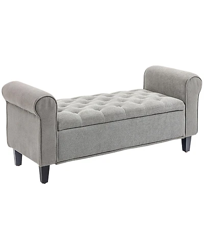 Homcom 50" Bed End Bench with Ottoman and Storage