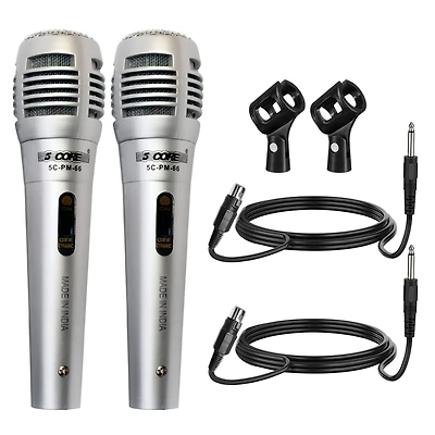 5 Core Microphone Pair Xlr Dynamic Karaoke Singing Handheld Microfono Professional Vocal Dj Music Mic