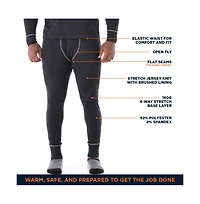 RefrigiWear Big & Tall Lightweight Base Layer Bottom - Ultimate Flexibility Warmth for All Seasons