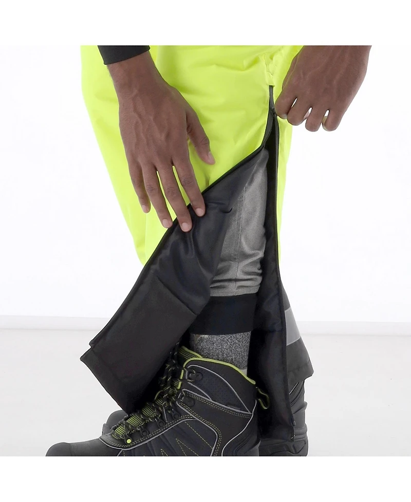 RefrigiWear Men's HiVis Insulated Waterproof Pants - High Visibility, Warm, Durable Workwear