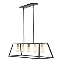 Jonathan Y Floyd Adjustable Iron Farmhouse Vintage-like Led Dimmable Pendant