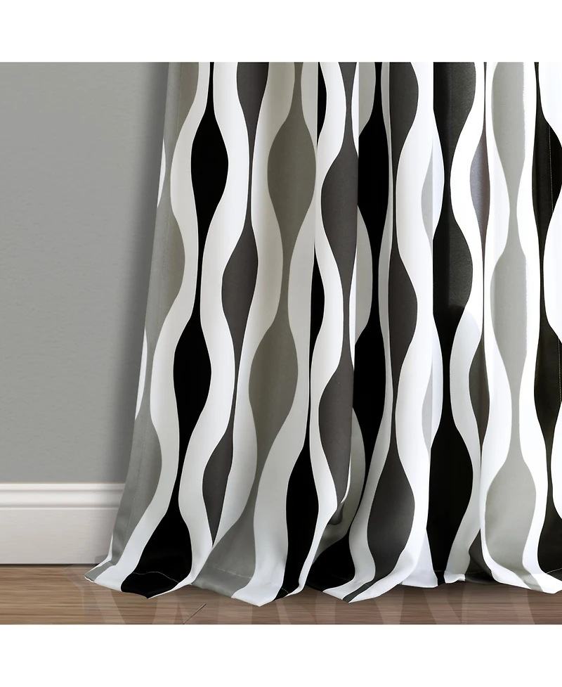 Lush Decor Mid Century Geo Light Filtering Window Curtain Panels