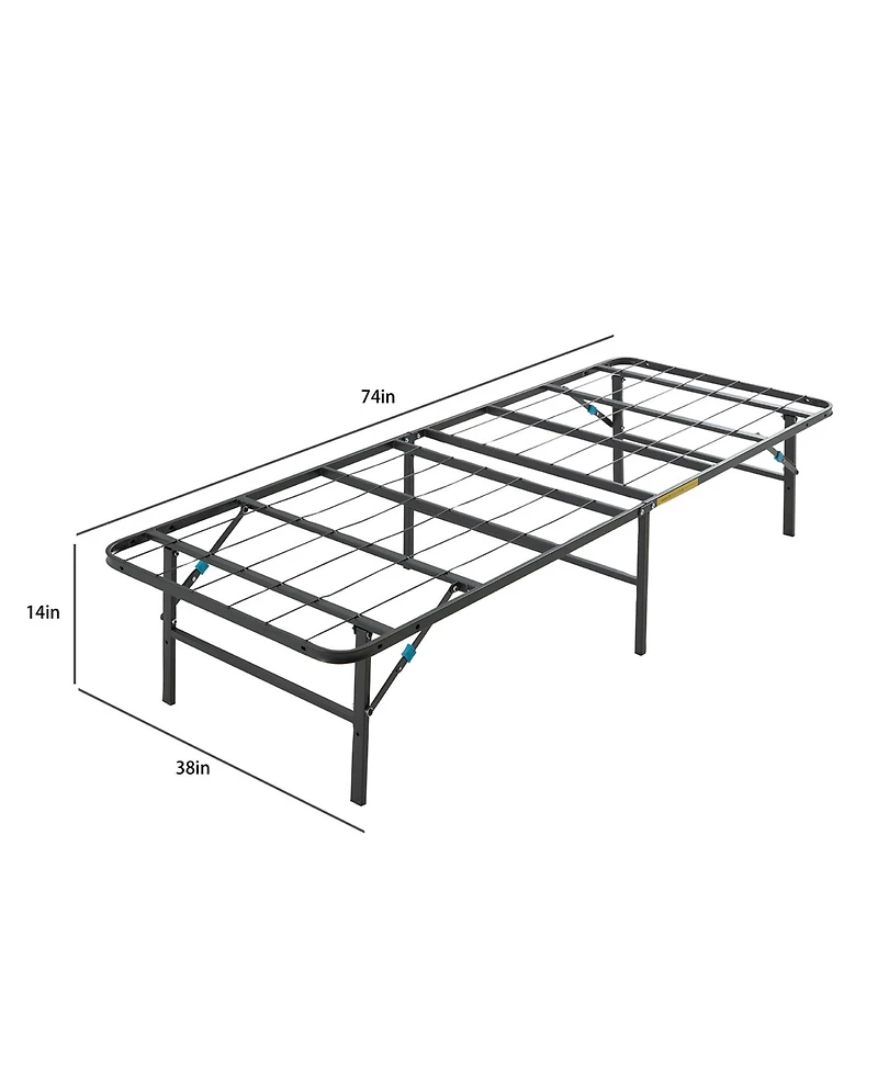 14" Adjustable Foldable Steel Bed Frame