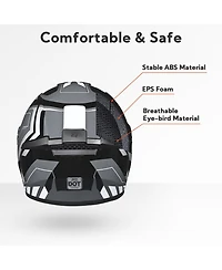 Ahr Run-F3 Full Face Motorcycle Helmet Dot Approved Removable Liner Street Bike S