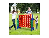 Slickblue Jumbo 4-to-Score Giant Game Set with 42 Jumbo Rings and Quick-Release Slider