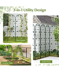 Slickblue 2 Pack 71 x 20 Inch Metal Garden Trellis Rustproof Plant Support for Climbing Plants