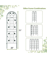 Slickblue Pack x 20 Inches Metal Garden Trellis for Climbing Plants