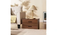 Stackable 2-Drawer Storage Cabinet with Handles for Entryway or Office Use