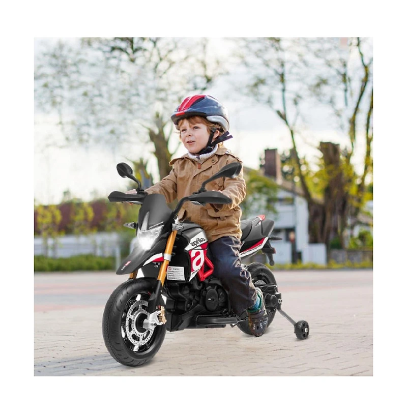 Slickblue Aprilia Licensed 12V Kids Ride-On Motorcycle