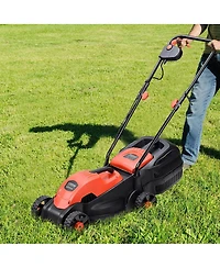 Slickblue Electric Push Lawn Corded Mower with Grass Bag