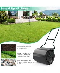 Slickblue Lawn Roller with U-Shaped Handle for Garden Backyard