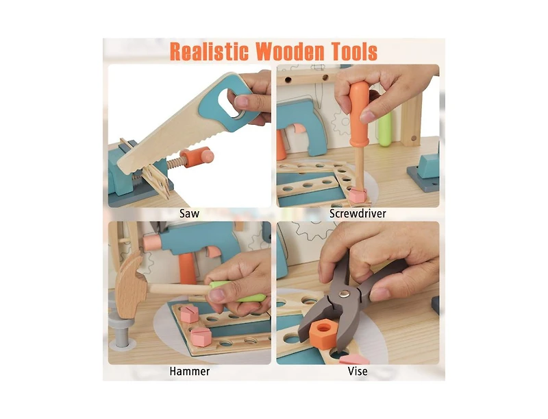 Slickblue Kids Play Tool Workbench with Realistic Accessories