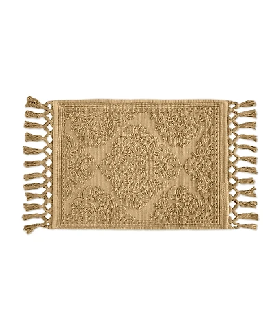 Jean Pierre New York Ricardo Fringe Cotton Bath Rug 21"x 41"