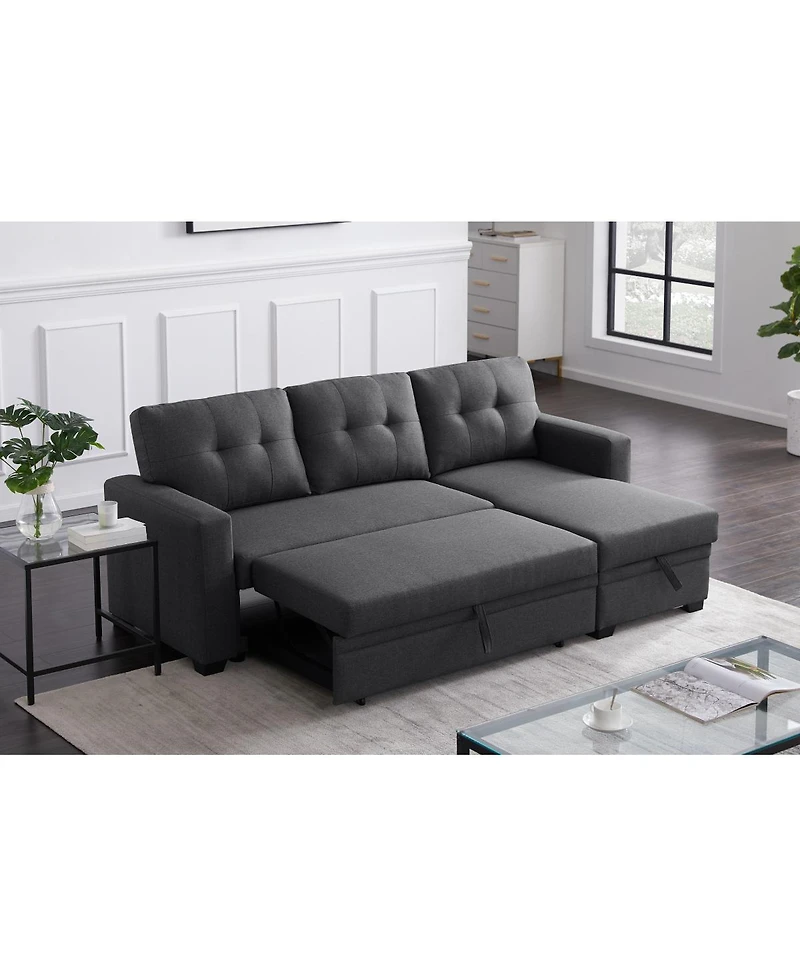 Streamdale Upholstered Pull Out Sectional Sofa With Chaise