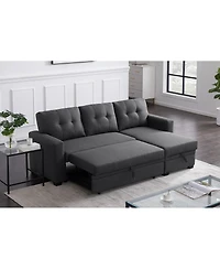 Streamdale Upholstered Pull Out Sectional Sofa With Chaise