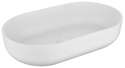 Streamdale Modern Oval White Vessel Bathroom Sink 24x14x5.5"