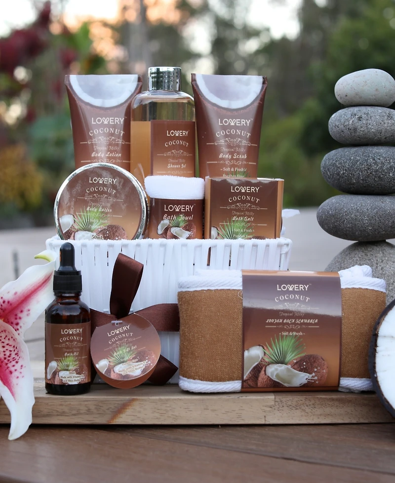 Lovery 9-Pc. Tropical Milky Coconut Bath Gift Set