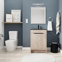 Streamdale 24" Freestanding Vanity with Ceramic Sink & Soft-Close Doors