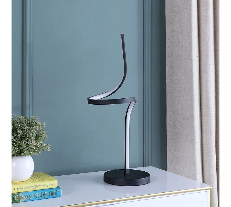 Streamdale 22" In Led Apollo Spiral Curved Tube Modern Table Lamp