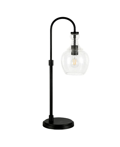 Hudson & Canal Verona 27" Tall Arc Table Lamp with Glass Shade