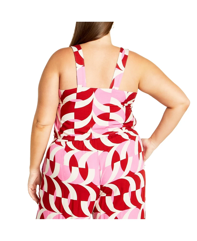 City Chic Women's Mystic Print Top