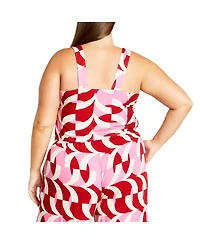 City Chic Women's Mystic Print Top