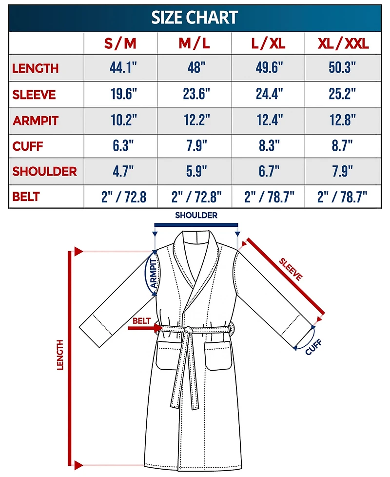 American Soft Linen Unisex Luxury Hotel Spa Warm Shawl Collar Plush Fleece Bath Robe