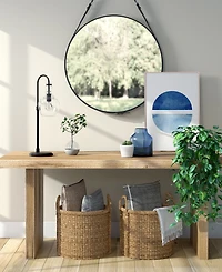 Hudson & Canal Verona 27" Tall Arc Table Lamp with Glass Shade