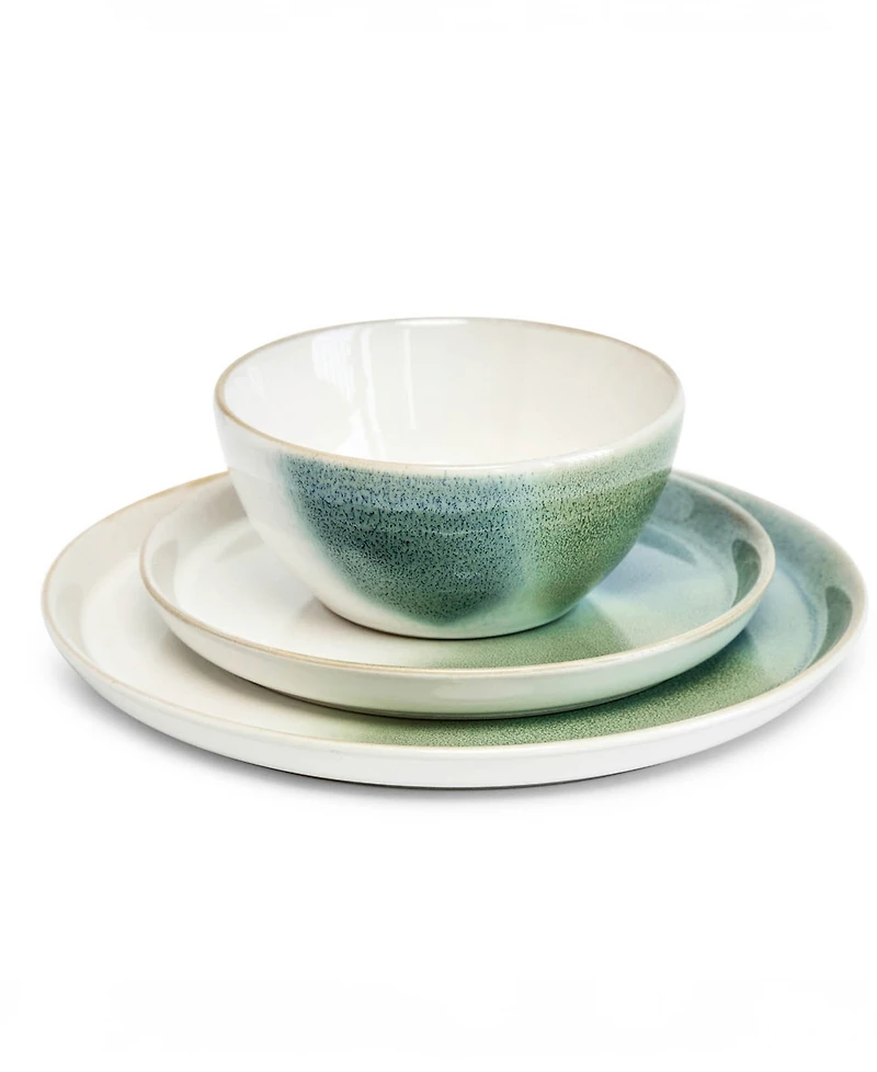 Sango Sittera Color Block Reactive 12 Pc. Dinnerware Set, Service for 4